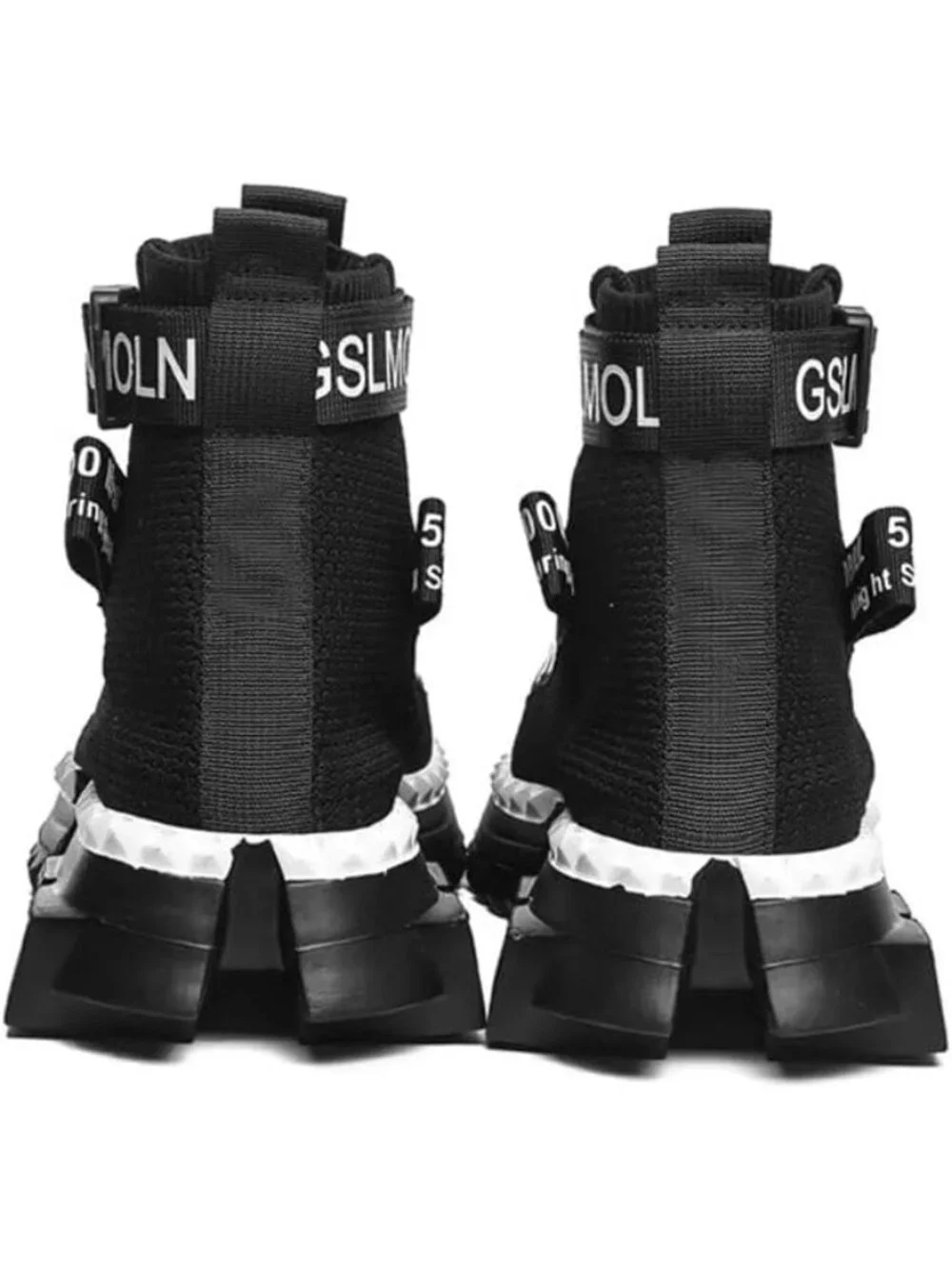 🆕Men's Black High Top Sneakers Breathable Gym Athletic Running Walking Tennis